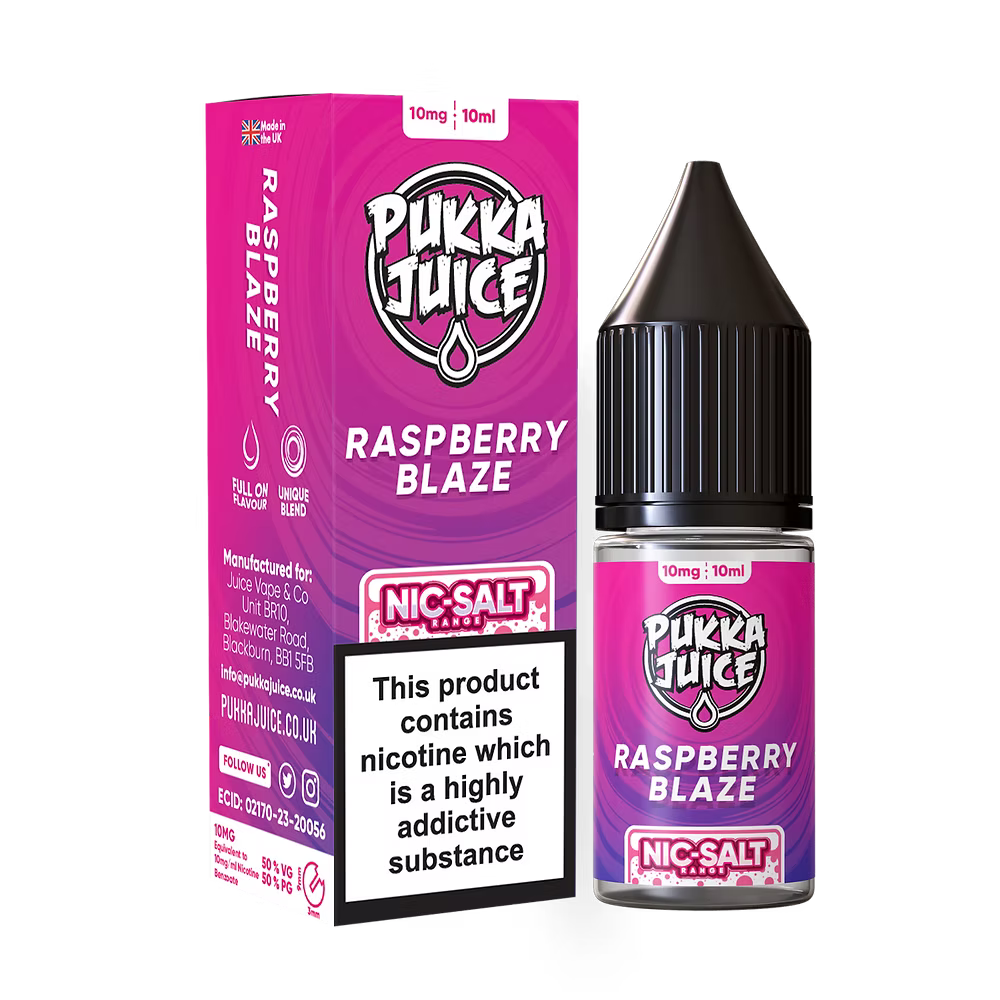 Pukka Juice Nic Salt E-Liquid Raspberry Blaze