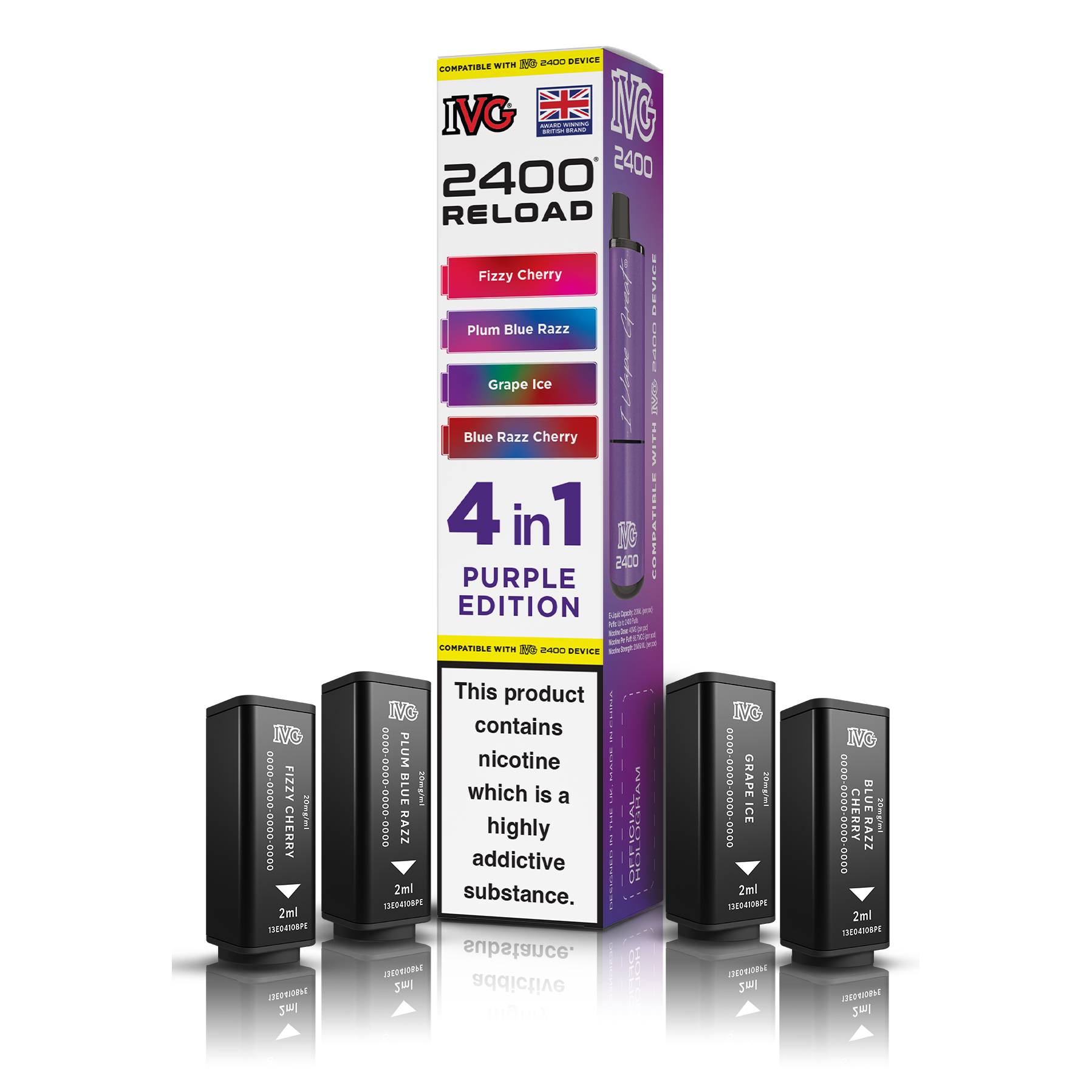 IVG 2400 4 In 1 Purple Edition Reload Pods