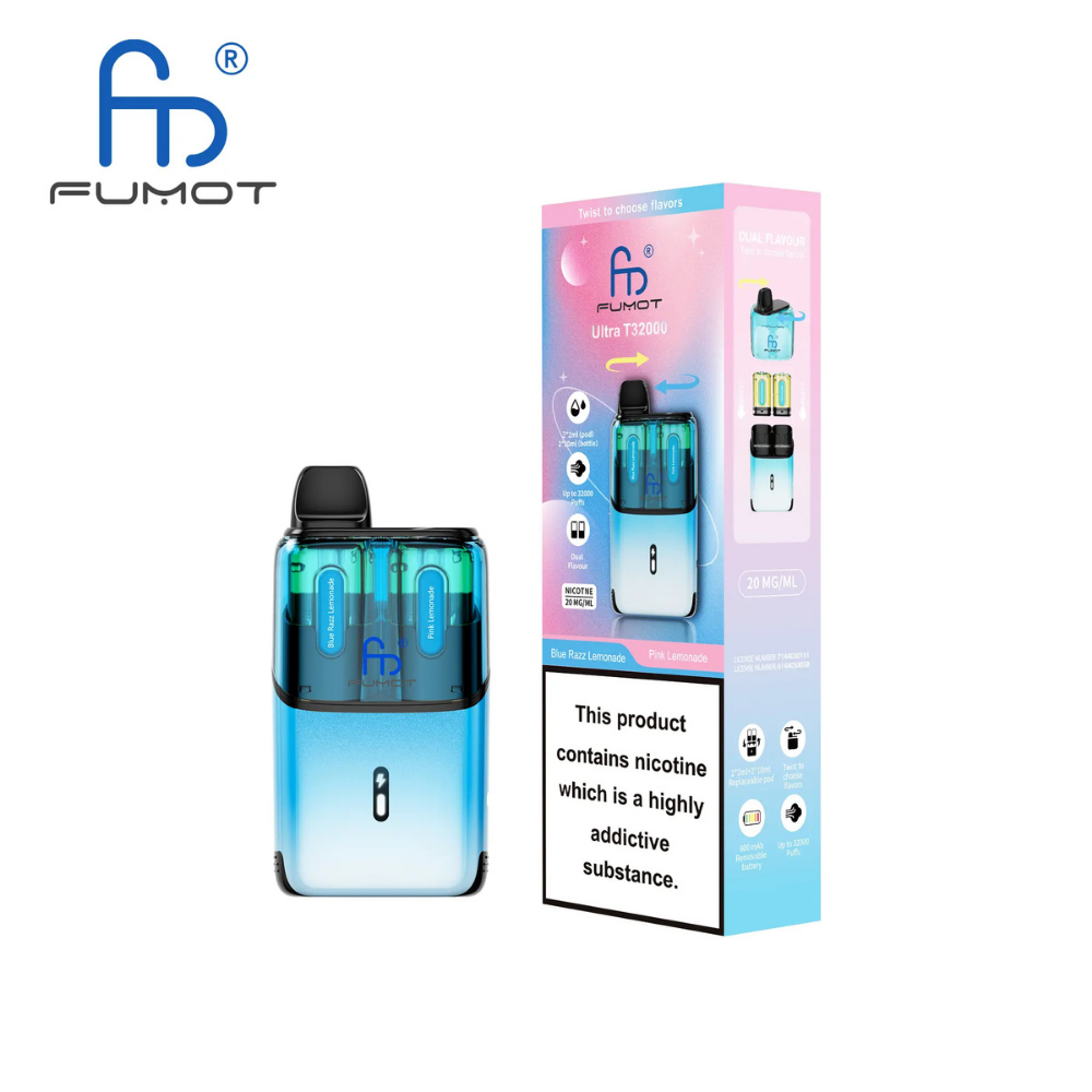 RandM Fumot T32000 Ultra Prefilled Pod Kit Blue Razz lemonade / Pink Lemonade