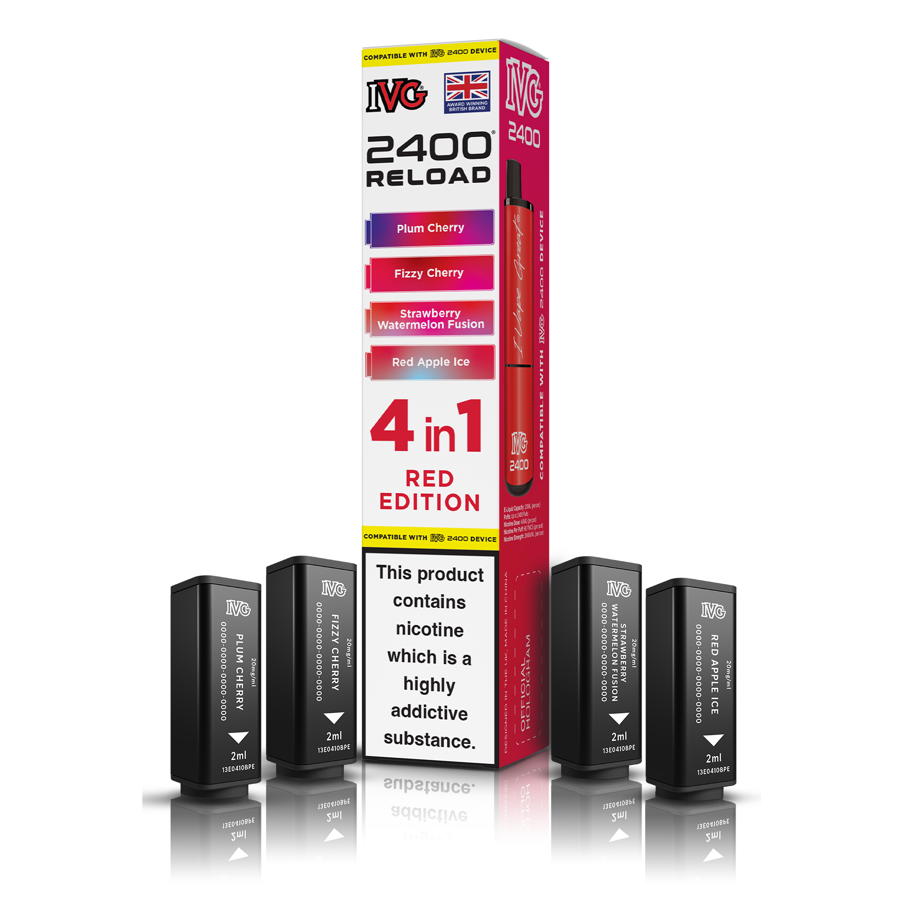 IVG 2400 4 In 1 Red Edition Reload Pods