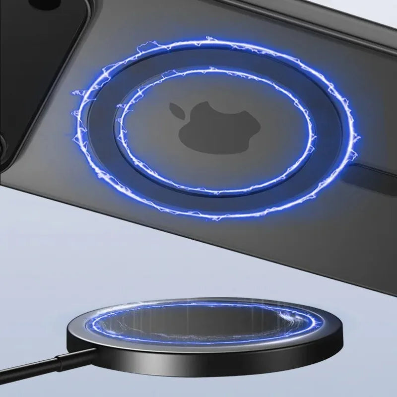 Luxury Ultra Thin Magnetic Translucent Matte Case For iPhone 17 16 15 14 13 12 Pro Max Plus 17 Air For Magsafe Clear Back Cover