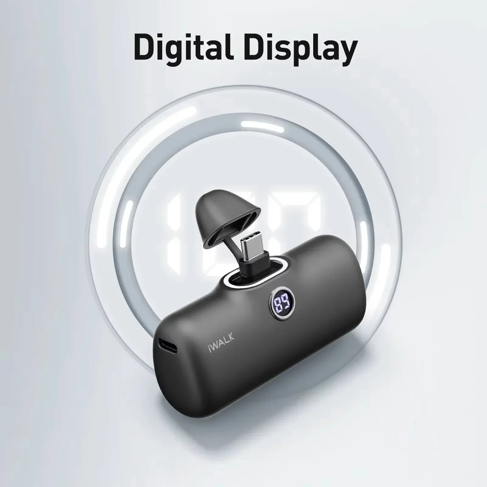 iWALK TYPE-C 4800mAh Capsule Powerbank for IPhone 15 16 Samsung S24/23 Android Power Banks, Fast Charge Portable External Batter