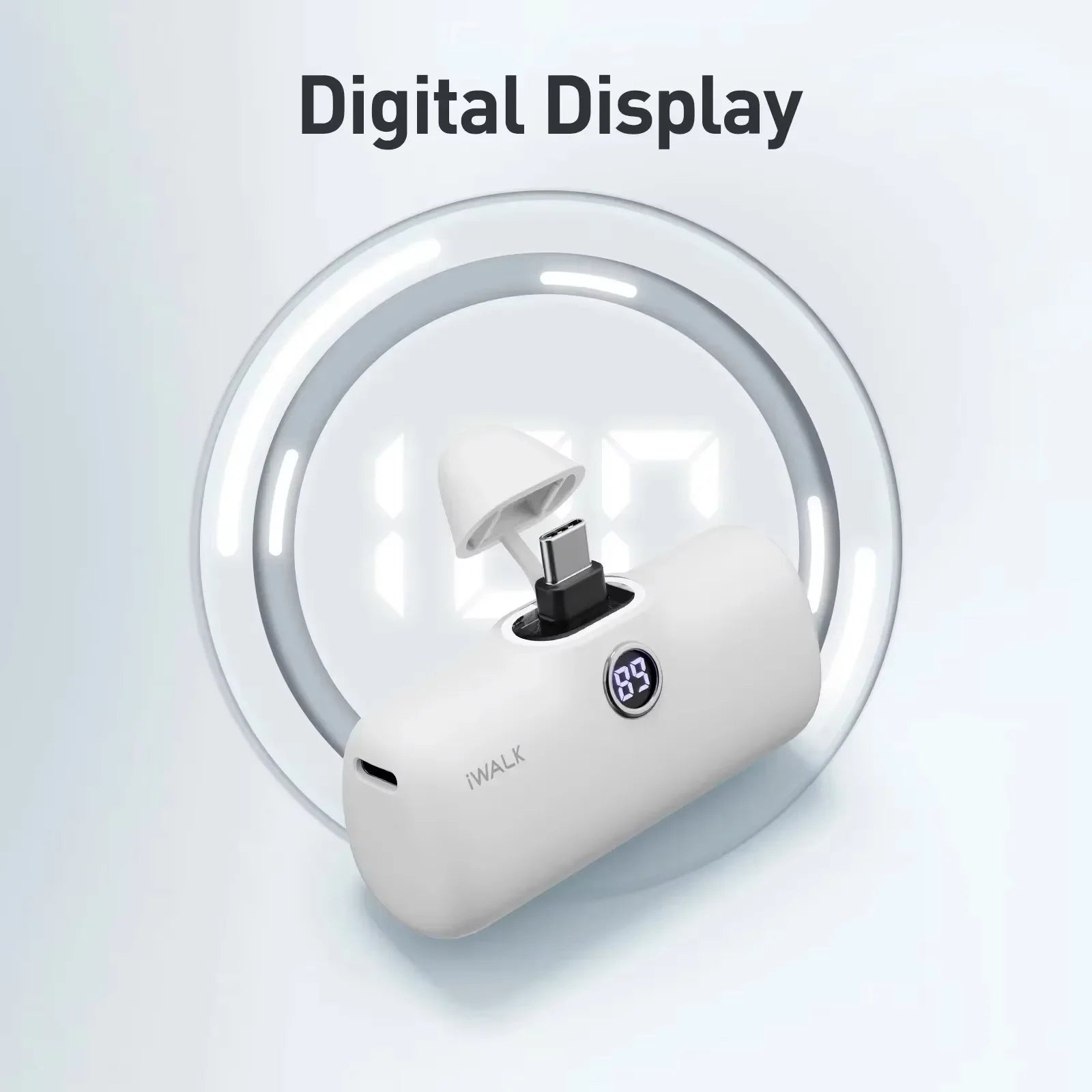 iWALK TYPE-C 4800mAh Capsule Powerbank for IPhone 15 16 Samsung S24/23 Android Power Banks, Fast Charge Portable External Batter