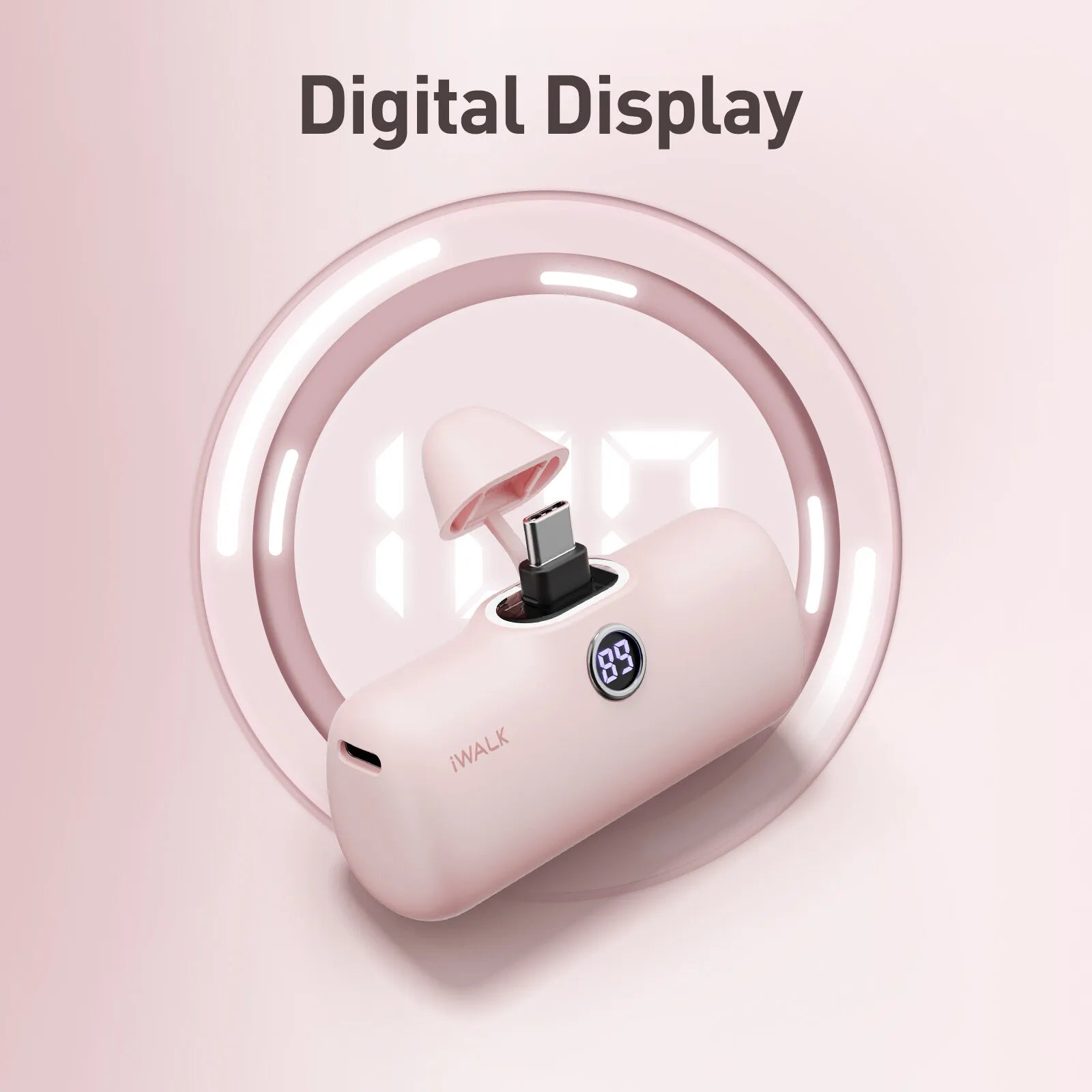 iWALK TYPE-C 4800mAh Capsule Powerbank for IPhone 15 16 Samsung S24/23 Android Power Banks, Fast Charge Portable External Batter