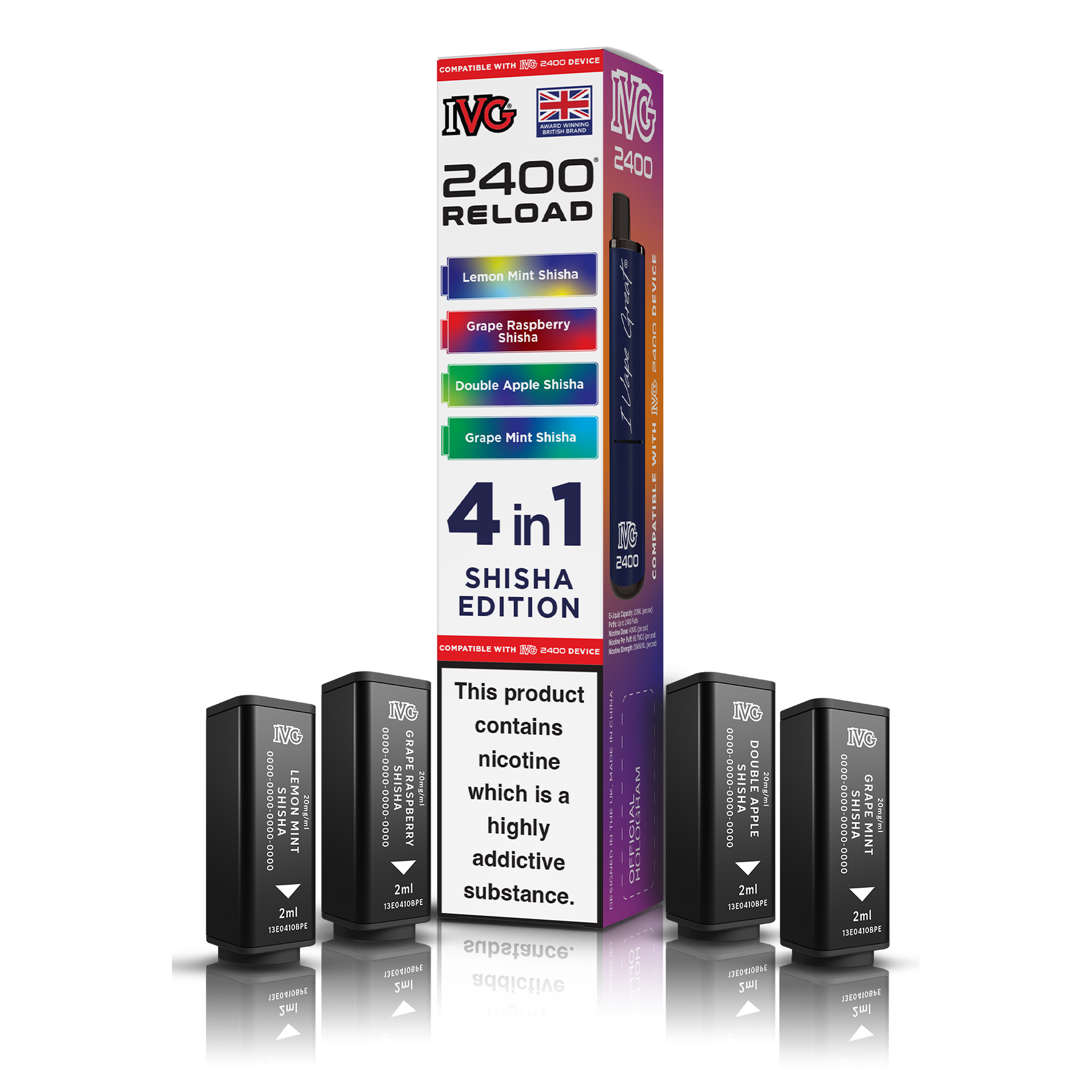 IVG 2400 4 In 1 Shisha Edition Reload Pods