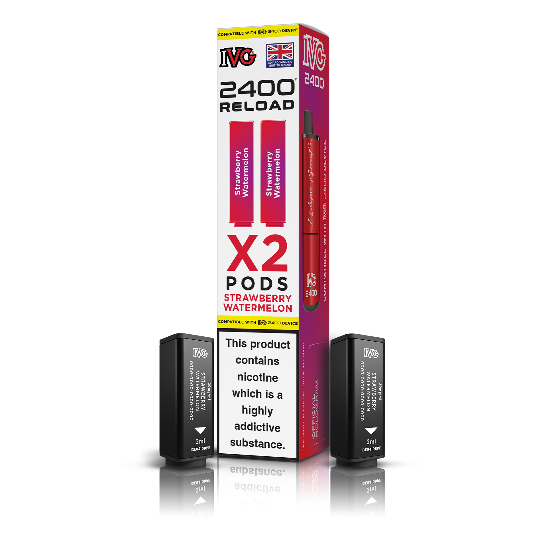 IVG 2400 X2 Strawberry Watermelon Reload Pods
