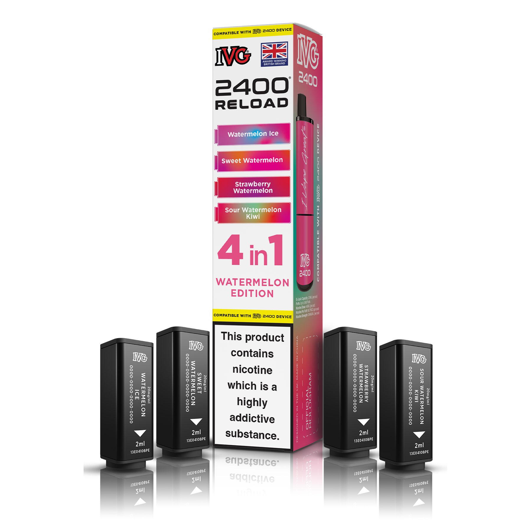 IVG 2400 4 In 1 Watermelon Edition Reload Pods