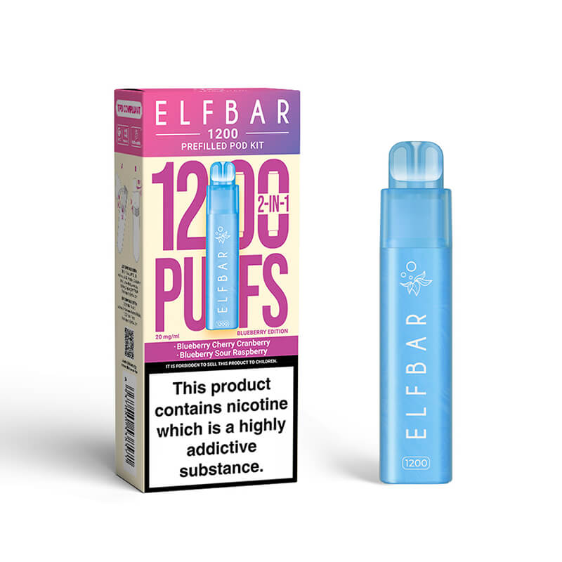 Elf Bar 1200 2-in-1 Blueberry Edition Prefilled Pod Vape Kit